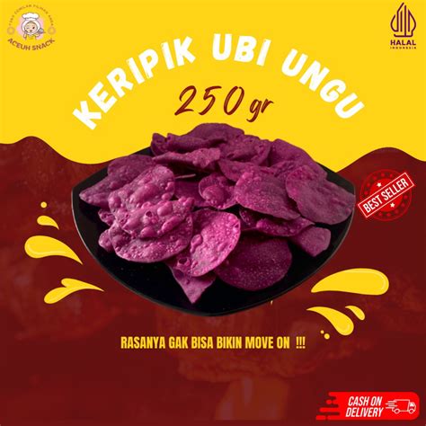 Jual Keripik Ubi Ungu Krispy Manis Renyah Kemasan 250 Gr | Shopee Indonesia