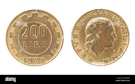 Italian 200 Lire Coin 1978 Stock Photo Royalty Free Image 19575551