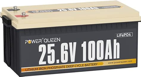 Power Queen 25 6v 100ah 2 56kwh Deep Cycle Lifepo4 Battery With Longer Runtime