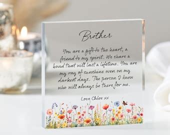 Personalised Brother Framed Poem Gift For Brother Special Brother