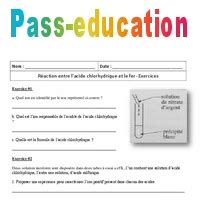 R Action Entre Lacide Chlorhydrique Et Le Fer Me Exercices
