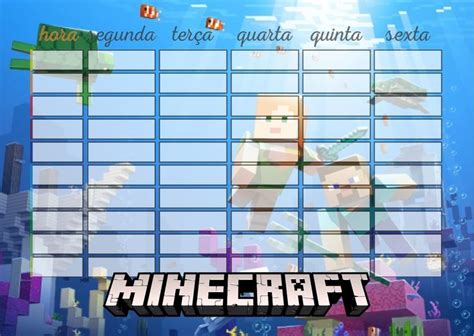 Horários Escolares Minecraft Apuntes de clase Rotulacion Apuntes