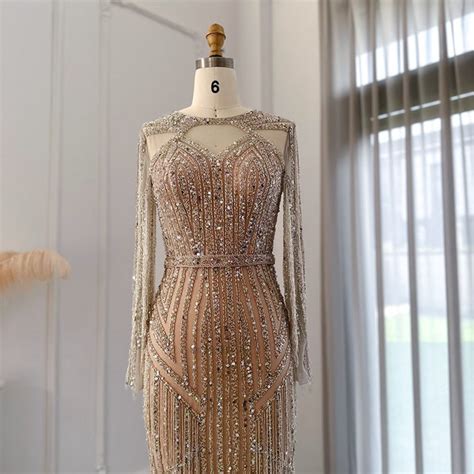 Beaded Nude Wedding Dress Etsy