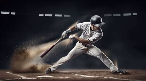 A Baseball Player Swinging A Bat