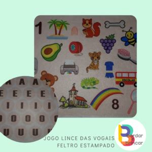 Disco Das Vogais Feltro Estampado Personalizado Bordar E Brincar