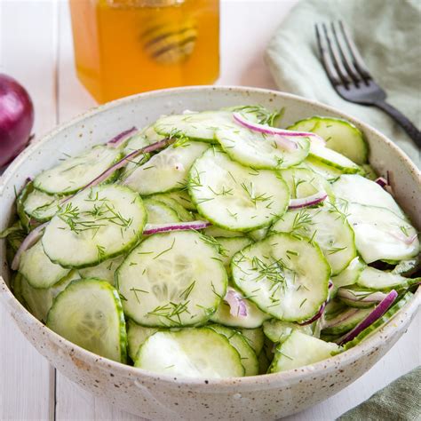 Easy Creamy Cucumber Salad Easy Summer Side The Busy Baker