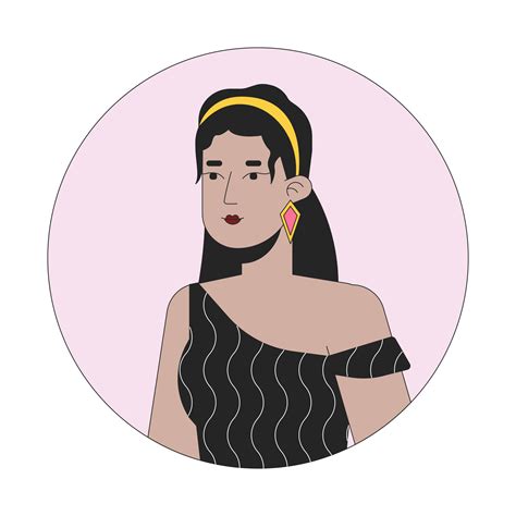 hermoso Hispano dama en s inspirado ropa d línea vector avatar ilustración elegante latina