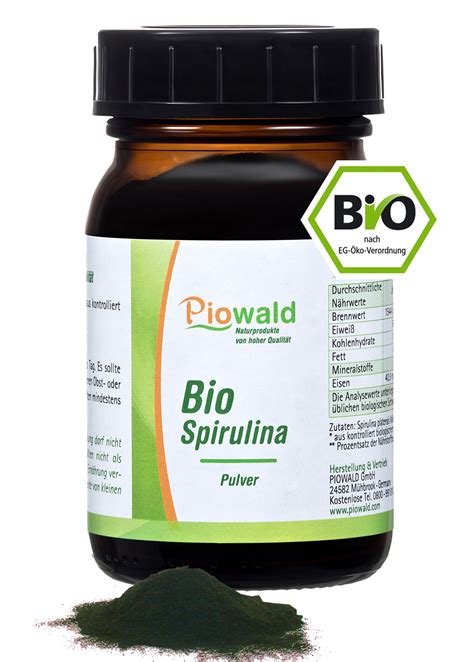 Bio Spirulina Pulver G Piowald Gmbh