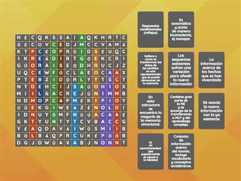 Sopa De Letras Memoria Y Aprendizaje Wordsearch