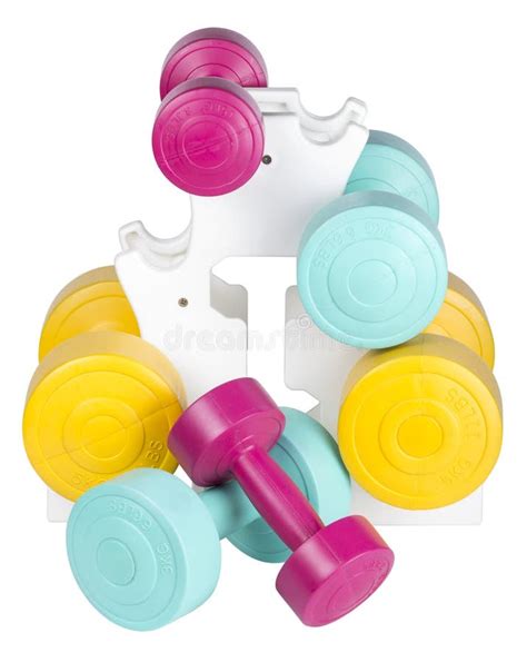 Colorful dumbbells stock image. Image of healthy, dumbbell - 33557997