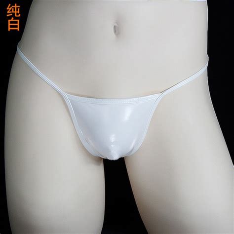 Men Gay Pu Faux Latex Thongs Gstring T Back Low Waist Briefs Underwear Chic Soft Ebay