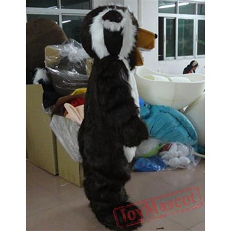 Cartoon Animal Cosplay Black And White Dog Mascot Costume