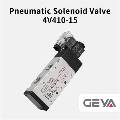 Geya 4V410 15 5 Way 2 Position Electric Pneumatic Control Air Solenoid