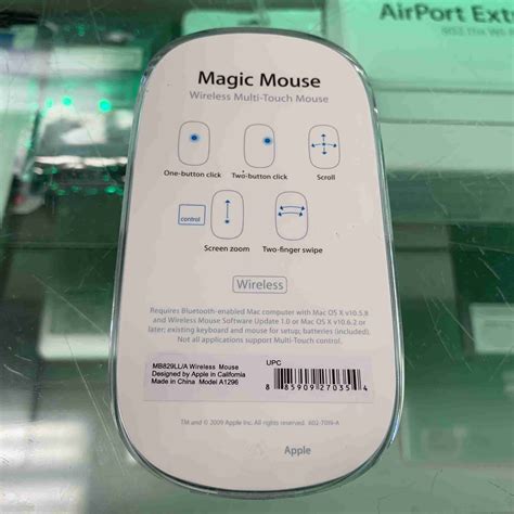 Apple Wireless Multi Touch Magic Mouse A1296 Mb829lla Brand New