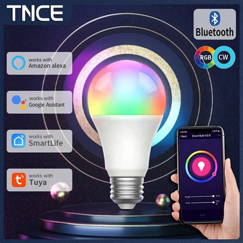 Tnce Tuya Bluetooth Smart Led Bulb Dimmable Light Lamp E Smart Home