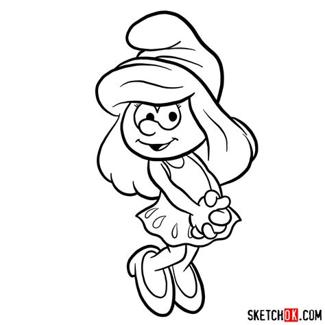 How To Draw Smurfette Sketchok Easy Drawing Guides 1050 The Best Porn