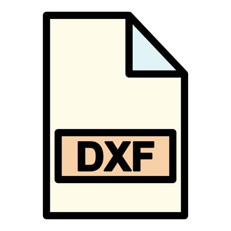 Dxf File Generic Outline Color Icon