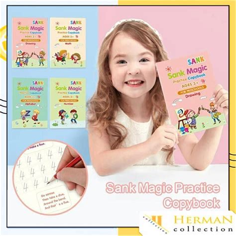 Jual HC Sank Magic Book Practice Copy Book 4 In 1 Bahasa Inggris Arabic