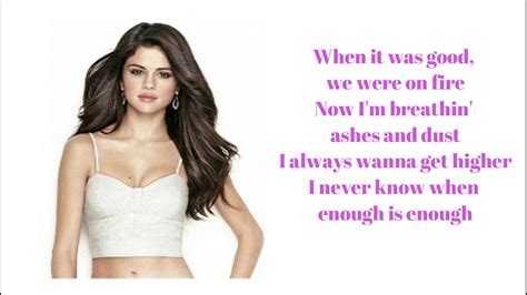 People You Know Lyrics Selena Gomez Youtube