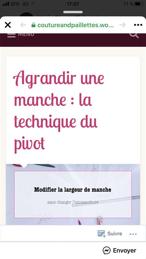 Agrandir Une Manche La Technique Du Pivot Technique Manche Couture