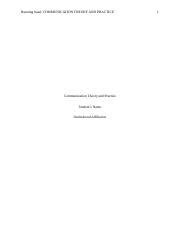 990050509 Communication Theory And Practice Docx Running Head