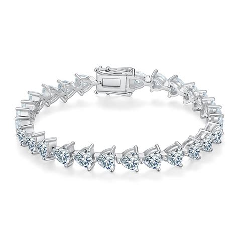 Shop Trillion Cut Moissanite Tennis Bracelet Online