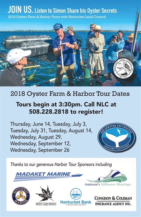 Join Nlc On Oyster Farm And Harbor Tours Fisher Real Estate Nantucket