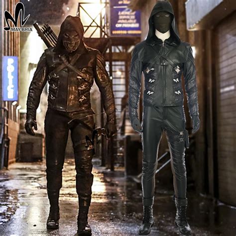 Aliexpress.com : Buy Green Arrow season 5 Prometheus cosplay costume ...