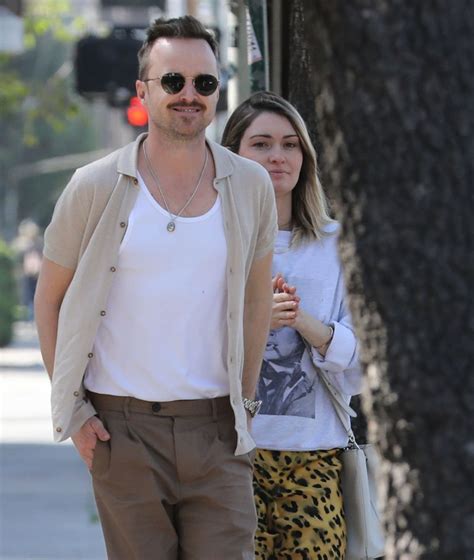 LAUREN PARSEKIAN and Aaron Paul Out for Lunch in Los Feliz 03/04/2020