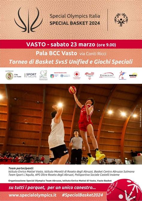 Vasto Al Pala Bcc Arriva Il Torneo Di Basket Special Olympics