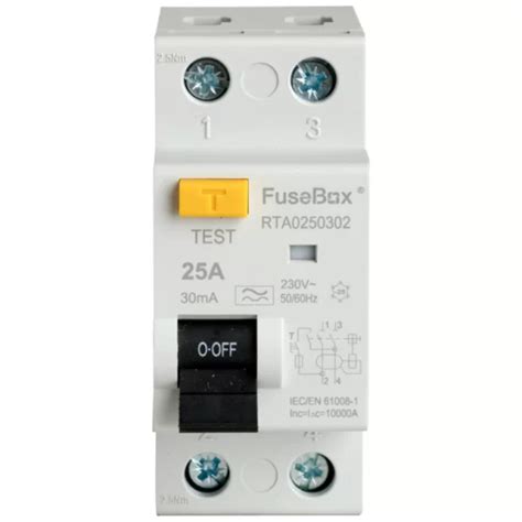 FuseBox RTA250302 Type A DP RCD 25A 30mA Shop4 Electrical