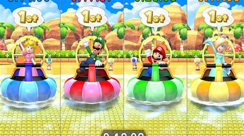 Mario Party 10 Minigames Mario Vs Peach Vs Luigi Vs Rosalina Youtube