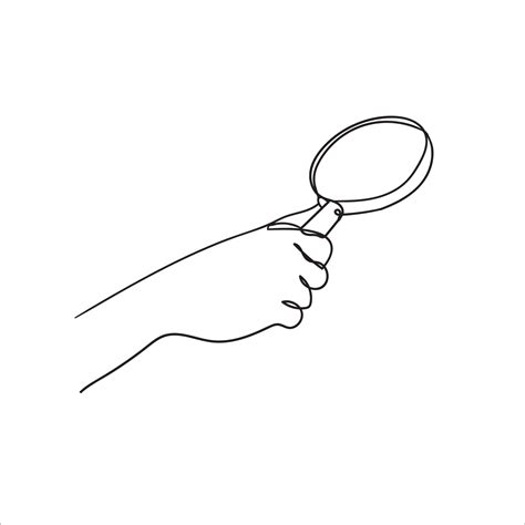 Hand Drawing Doodle Hand Holding Of Magnifying Glass Illustration