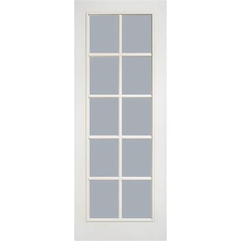 Moulded 10 Pane Door Clear Glass White Primed