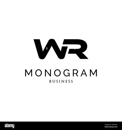 Initial Letter Wr Monogram Logo Design Inspiration Stock Vector Image