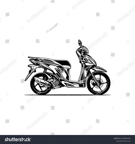 Motorcycle Silhouette Black White Stock Vector (Royalty Free ...