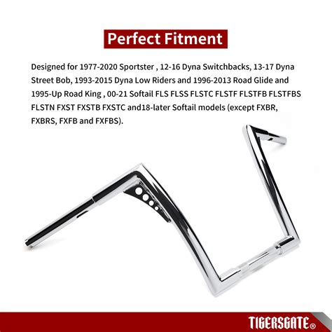 Tigersgate Fat Chrome Rise Ape Hangers Handlebar Inch Z Bar