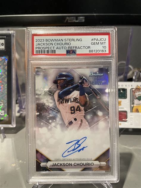 2023 BOWMAN STERLING JACKSON CHOURIO REFRACTOR AUTO 150 PSA 10 EBay