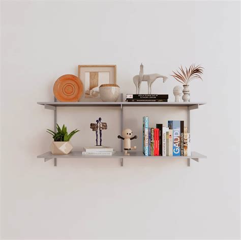 Wall Mounted Shelving Units - 2 Shelf Aluminum – Modern Shelving