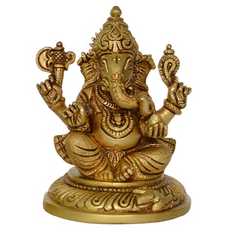 Metal Statue Of Lord Ganesha In Brass Buy Ganesh Online