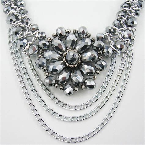 Vintage Collar Statement Necklace Silver Necklace Statement