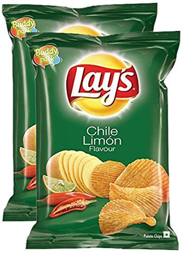 Lays Chilli Lemon 104 Gm Spar Combo Potato Chips Chile Limon 52g