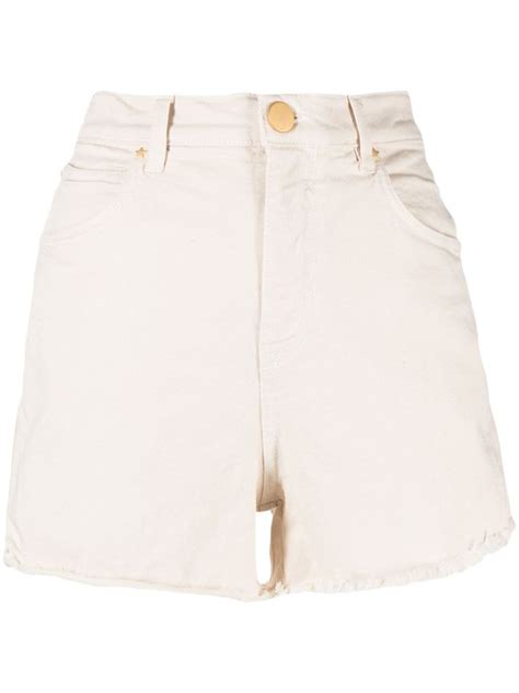 Lorena Antoniazzi Hoch Sitzende Jeans Shorts Nude Farfetch De