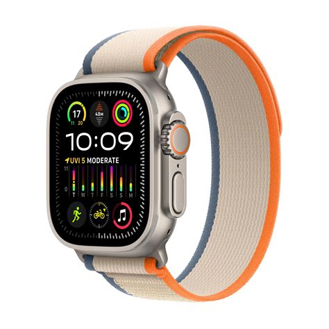 Buy Apple Watch Ultra 2 Gps Cellular 49mm Titanium Case With Orange Beige Trail Loop Band