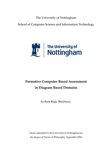 Pdf Formative Computer Based Assessment In Diagram Based Domains