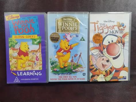 Winnie The Pooh Vhs Video Bundle Tigger Movie Pooh Movie Helping