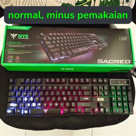 Jual Keyboard NYK K02 SACRED Gaming Rgb Usb Wired Second Normal Minus