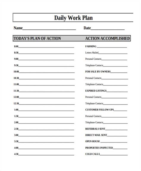 Work Plan - 52+ Examples, Word, Google Docs, Pages, How to Create, PDF