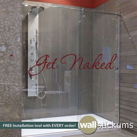 Get Naked Wall Decal Vinyl Wall Art Decal Bathroom Decor Etsy