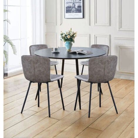 Hallowood Furniture Cullompton Large Round Dining Table And Chairs Set